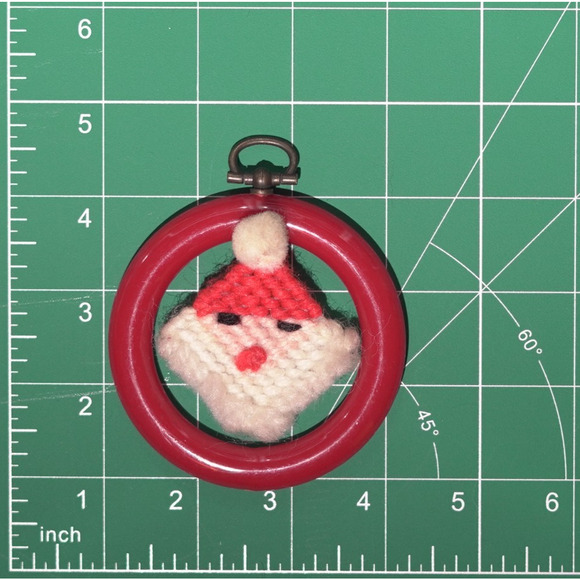 VTG Handmade Christmas Ornament Lot of 7 Festive Holidaycore Collectible Santa - Picture 3 of 16